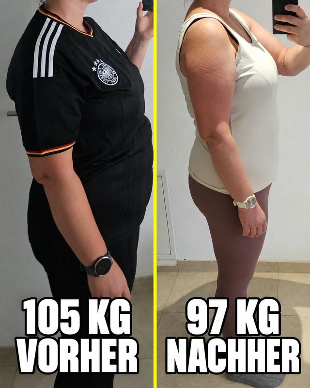 Tini: von 105 kg auf 97 kg abgenommen